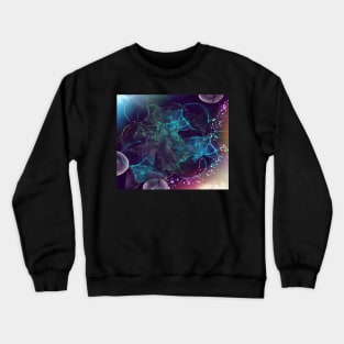 Abstract vivid alcohol ink Crewneck Sweatshirt